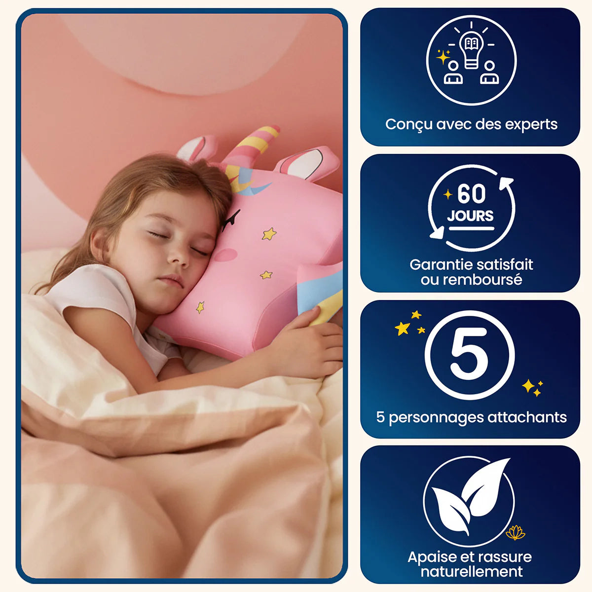 Lunillow® – L'Oreiller Apaisant pour Enfants